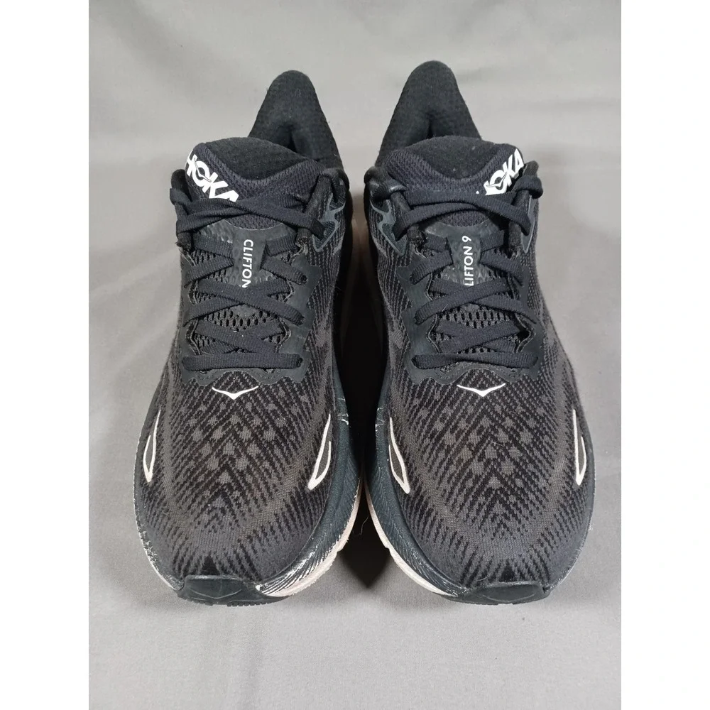 Hoka Shoes Womens‎ 8.5 B Black Clifton 9 Running Sneakers 1127896 BWHTpl